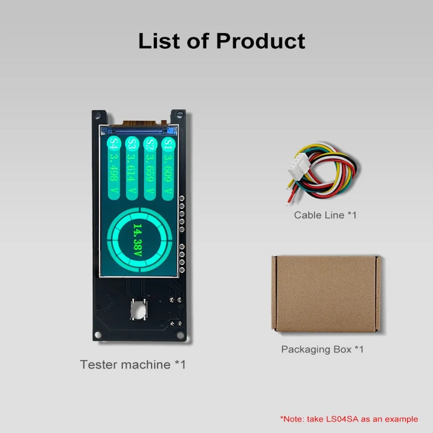 4S 6S 8S 24S Battery volatge tester 12V 24V 48V 60V Lithium/Lifepo4 battery volt