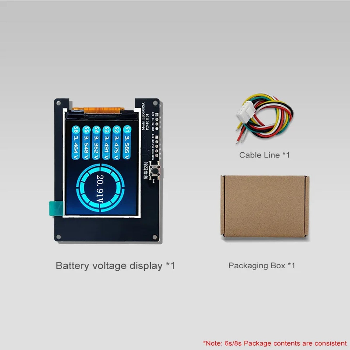 4S 6S 8S 24S Battery volatge tester 12V 24V 48V 60V Lithium/Lifepo4 battery volt