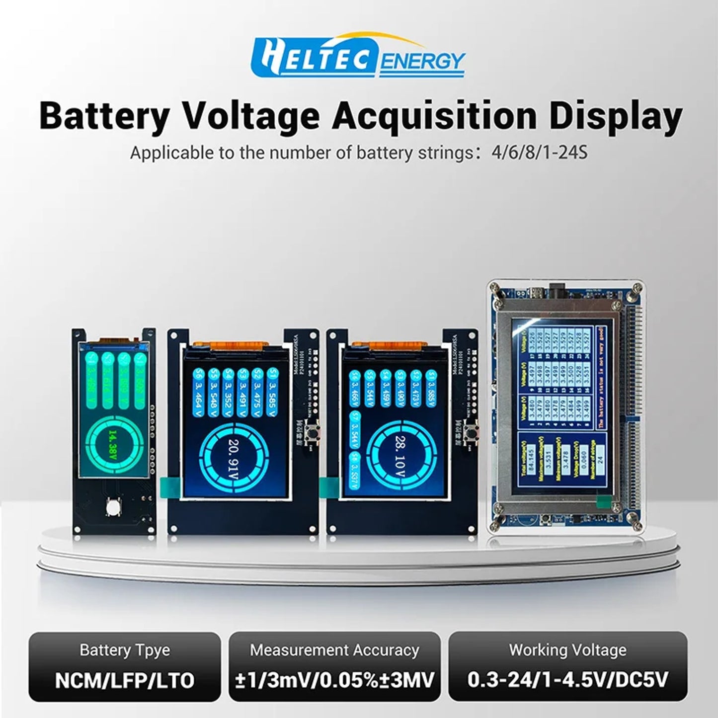 4S 6S 8S 24S Battery volatge tester 12V 24V 48V 60V Lithium/Lifepo4 battery volt