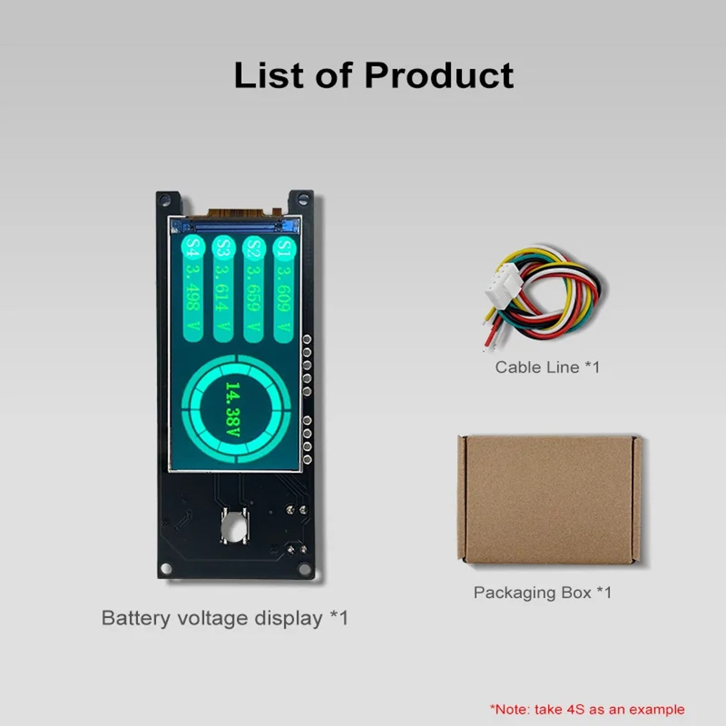 4S 6S 8S 24S Battery volatge tester 12V 24V 48V 60V Lithium/Lifepo4 battery volt